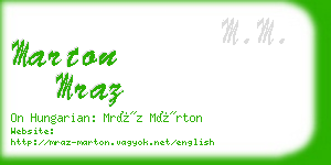 marton mraz business card